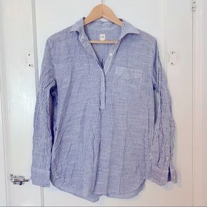 Gap - blue and white-striped button down shirt